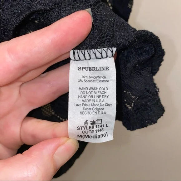 Sheer Black Lace Peplum Top - Picture 5 of 10